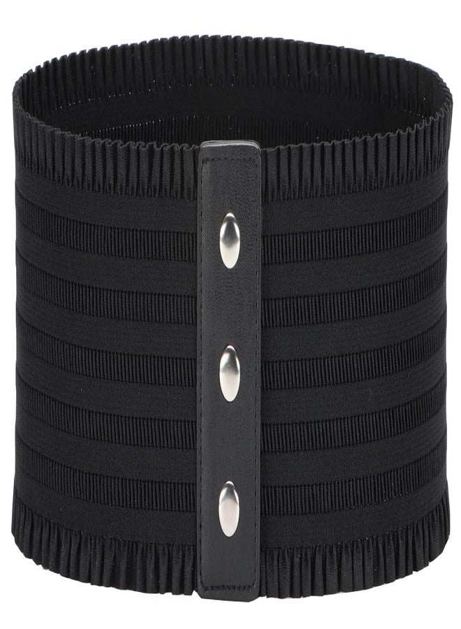 ALAIX Women's Wide Belt Stretchy Dress Belts Elastic Snap-Button Corset Belts for Women Waist Belt Waistband - Image 1